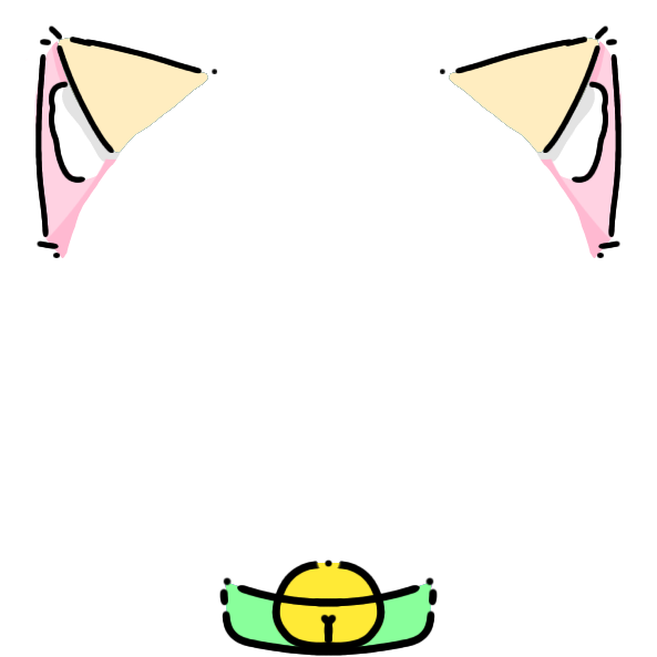green collar light yellow cat ears Decoration